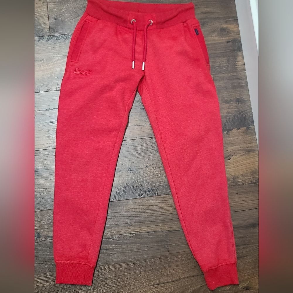 SuperDry Pants - Women's Size 8 - Linen Tapered Casual Drawstring Comfy Soft
